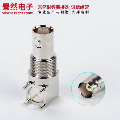 BNC母頭四腳接pcb板連接器